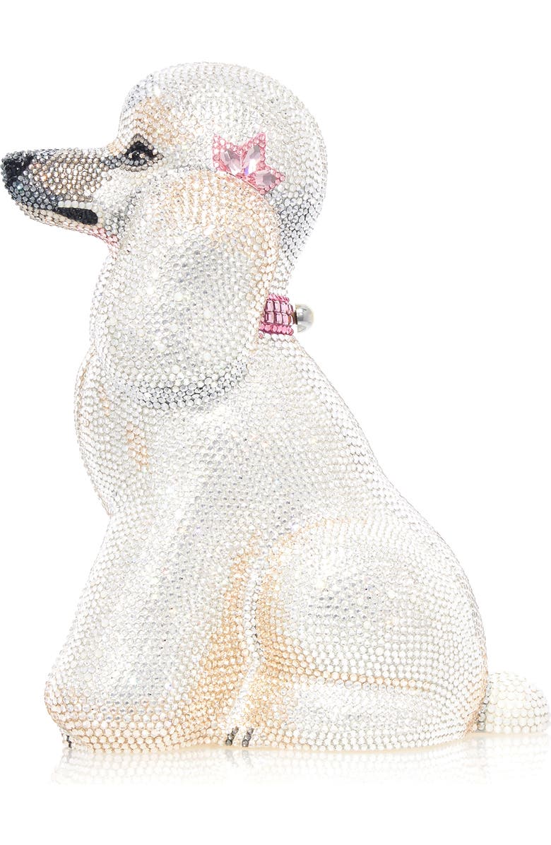 JUDITH LEIBER COUTURE Judith Leiber French Poodle Lucille Crystal Clutch, Alternate, color,