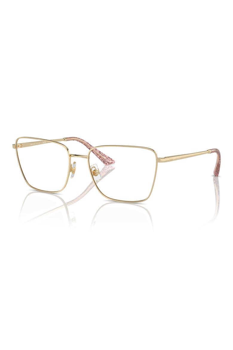 55mm Pillow Optical Glasses, Alternate, color, PALE GOLD / DEMO LENS