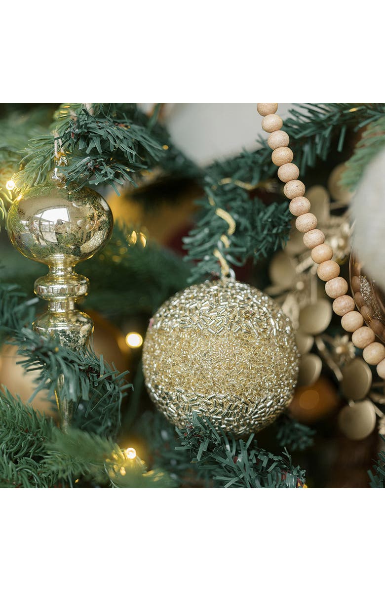 CG Hunter Shimmery, Round Jute Christmas Ornaments, Alternate, color, Earth Tones