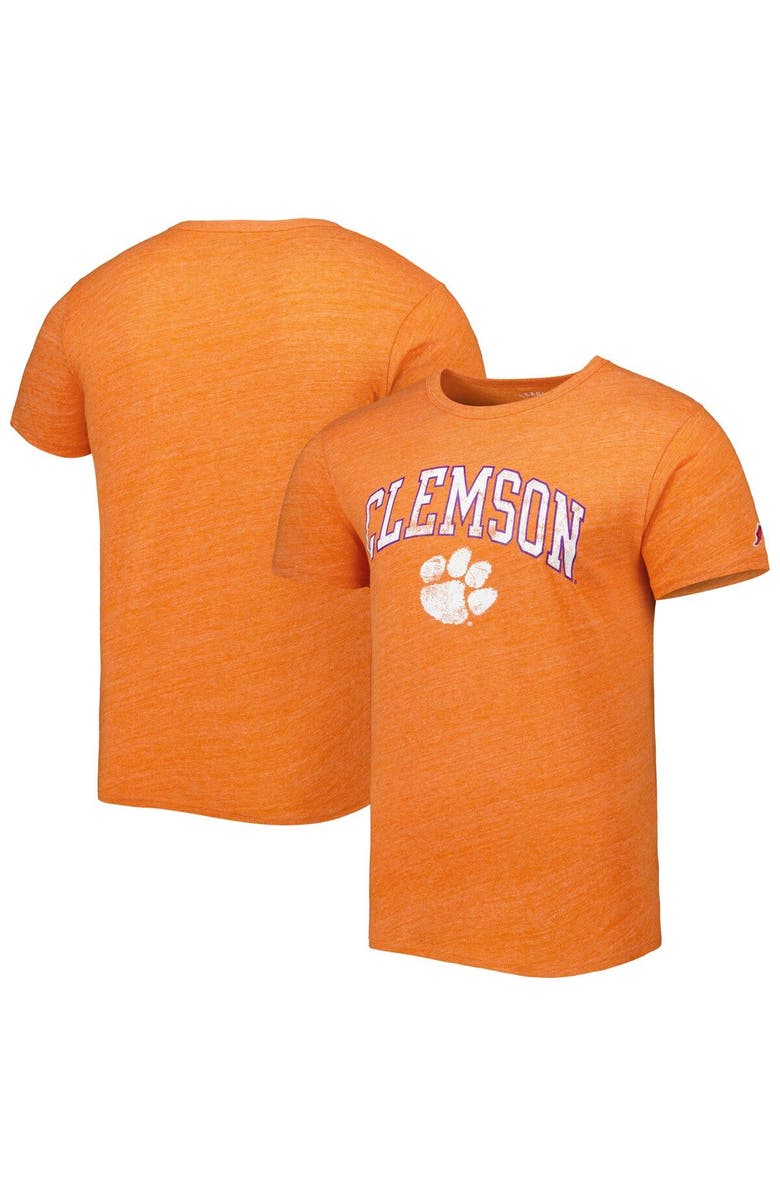LEAGUE COLLEGIATE WEAR Men's League Collegiate Wear Heather Orange Clemson Tigers 1965 Arch Victory Falls Tri-Blend T-Shirt, Alternate, color, Heather Orange