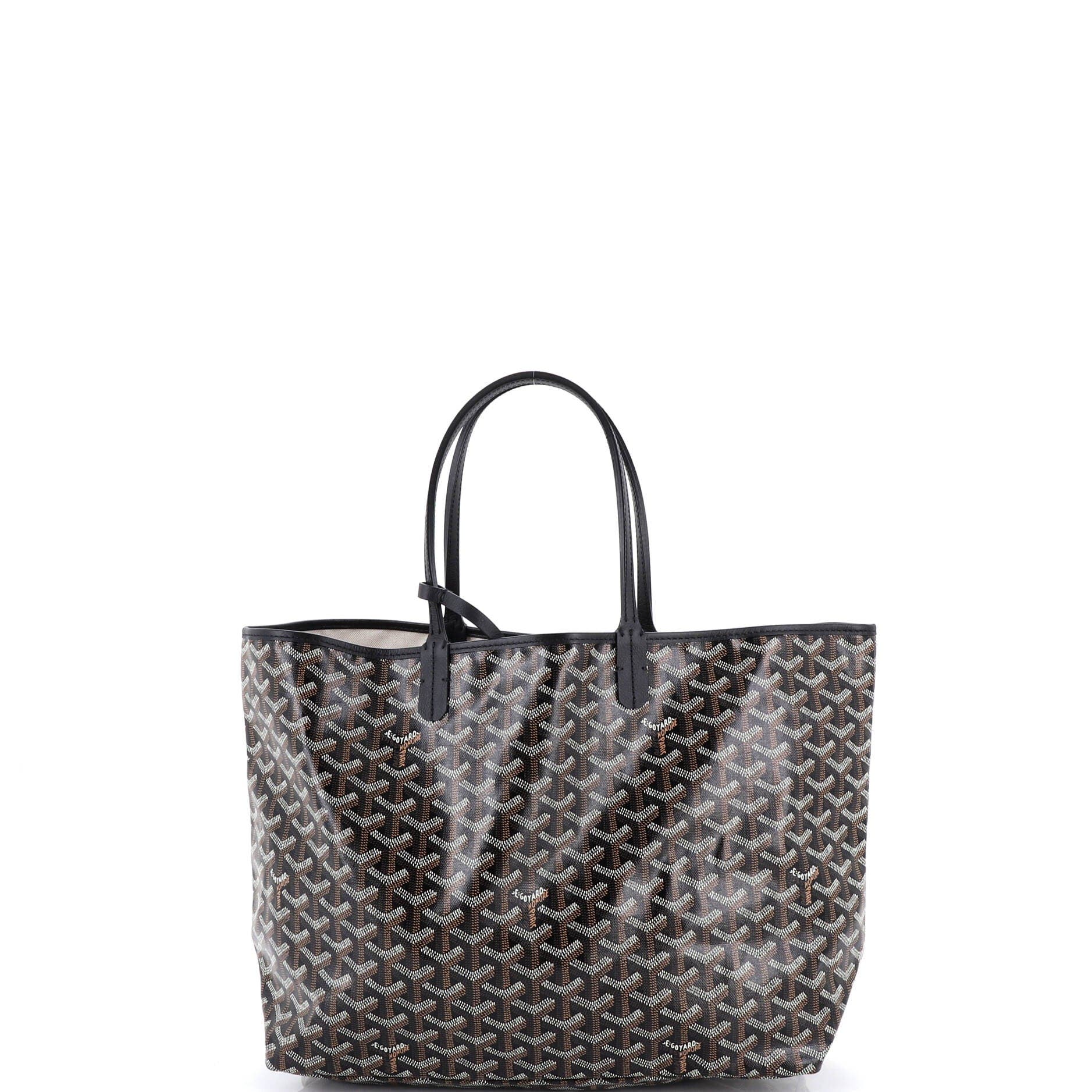 Pre-Owned Goyard Saint Louis Tote Coated Canvas PM, Main, color, Black