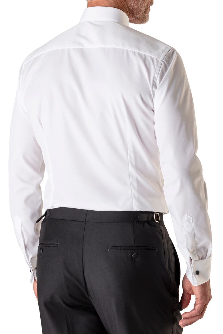 Slim Fit Pleated Bib Tuxedo Shirt, Alternate, color, WHITE