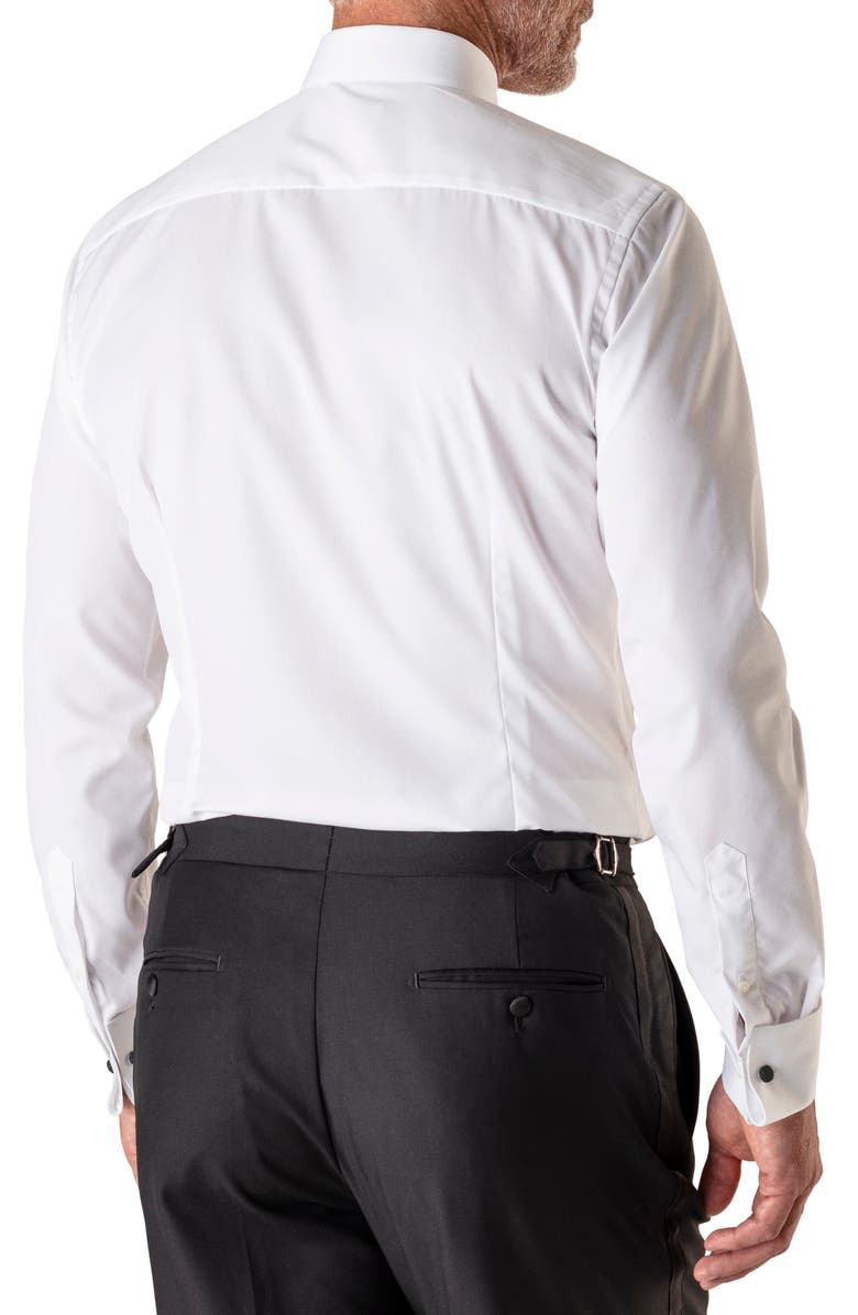 Eton Slim Fit Pleated Bib Tuxedo Shirt, Alternate, color, White