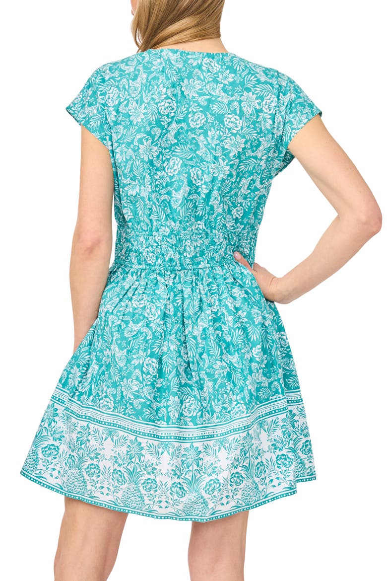 Deep V-Neck Minidress, Alternate, color, BLUE SLATE