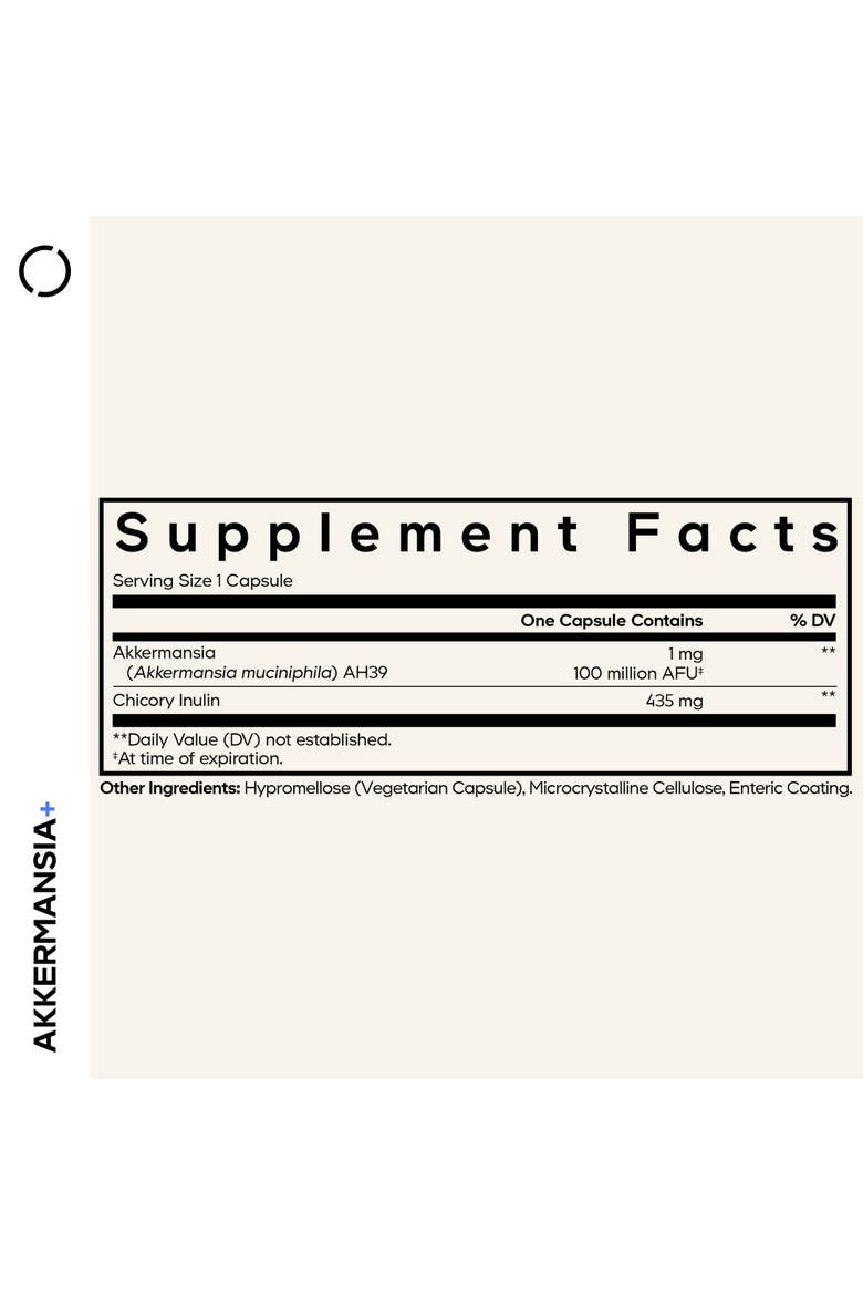 Akkermansia Muciniphila 100M AFU Probiotic Supplement, Alternate, color, White