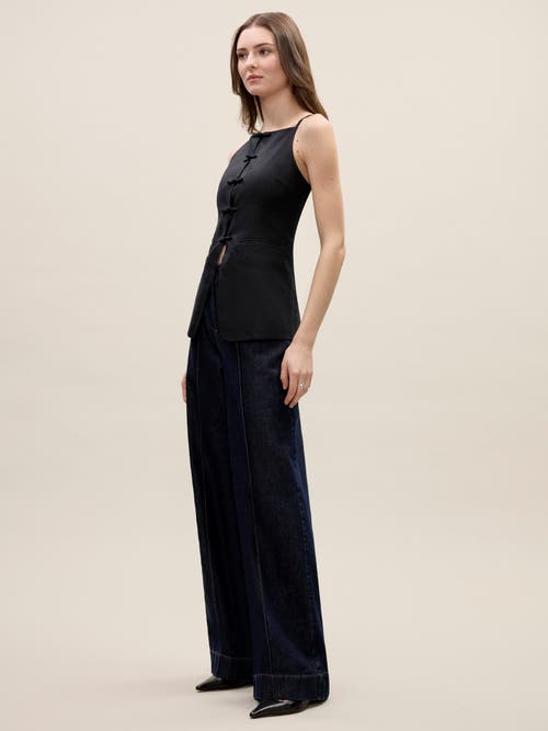 REBECCA TAYLOR REBECCA TAYLOR BEATRICE STRETCH LINEN TOP
