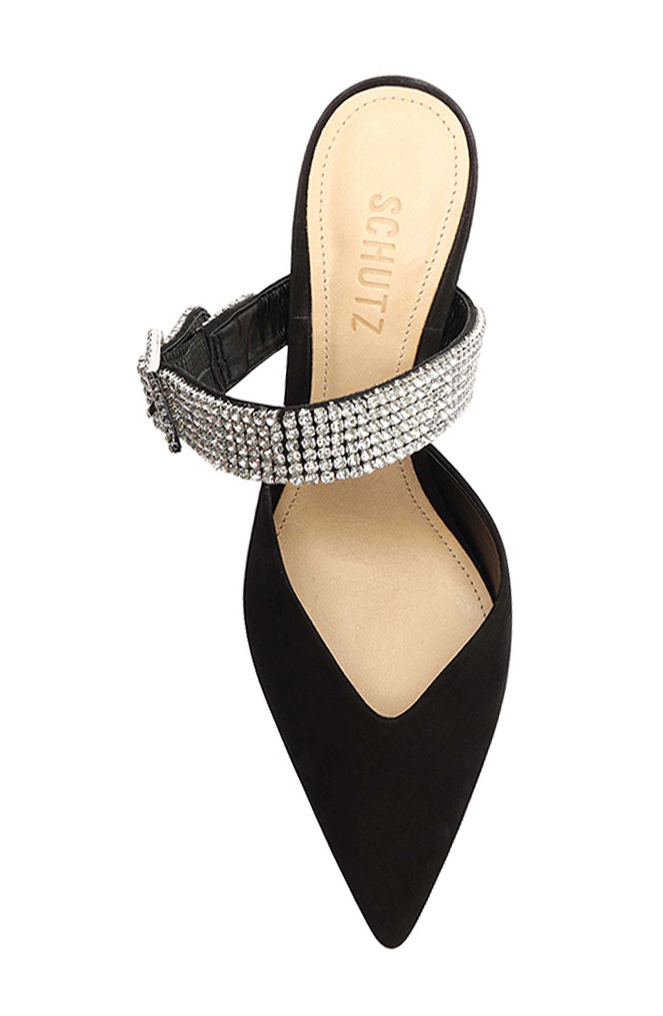 Tishara Pointed Toe Mule, Alternate, color, BLACK/ NIQUEL-CRISTAL