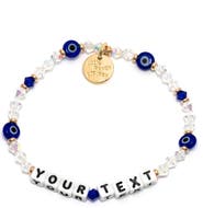 Little Words Project Evil Eye Custom Beaded Stretch Bracelet