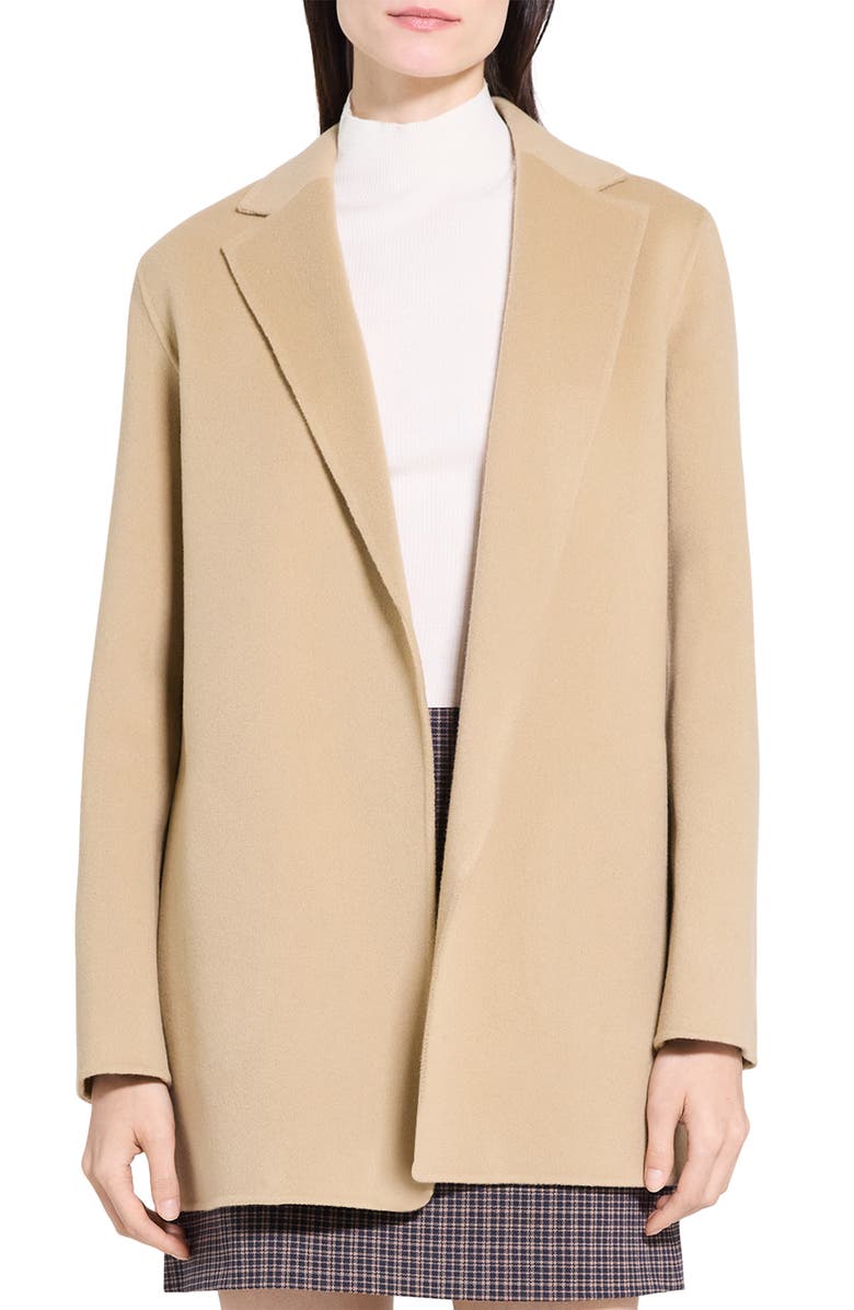 Theory Clairene Wool & Cashmere Jacket, Main, color, New Camel - E92