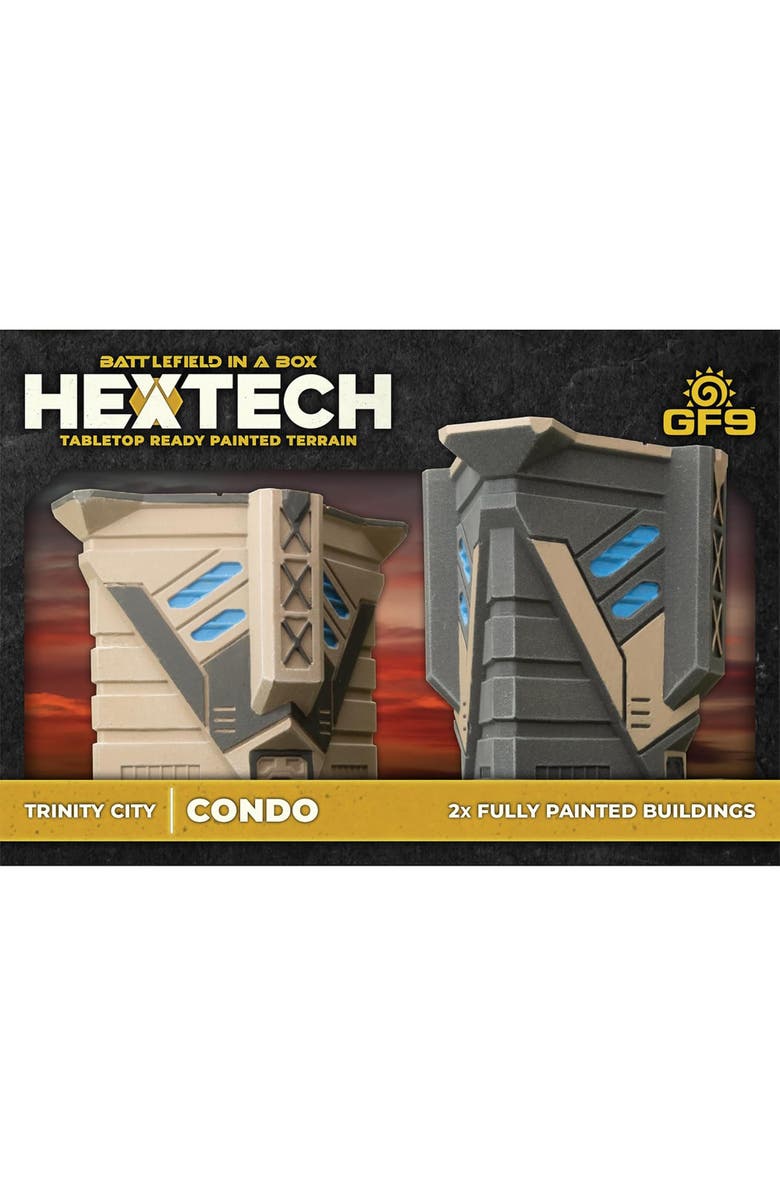 GF9 Hextech Trinity City Painted Condo Buildings, 2 Pieces, Main, color, Multicolored