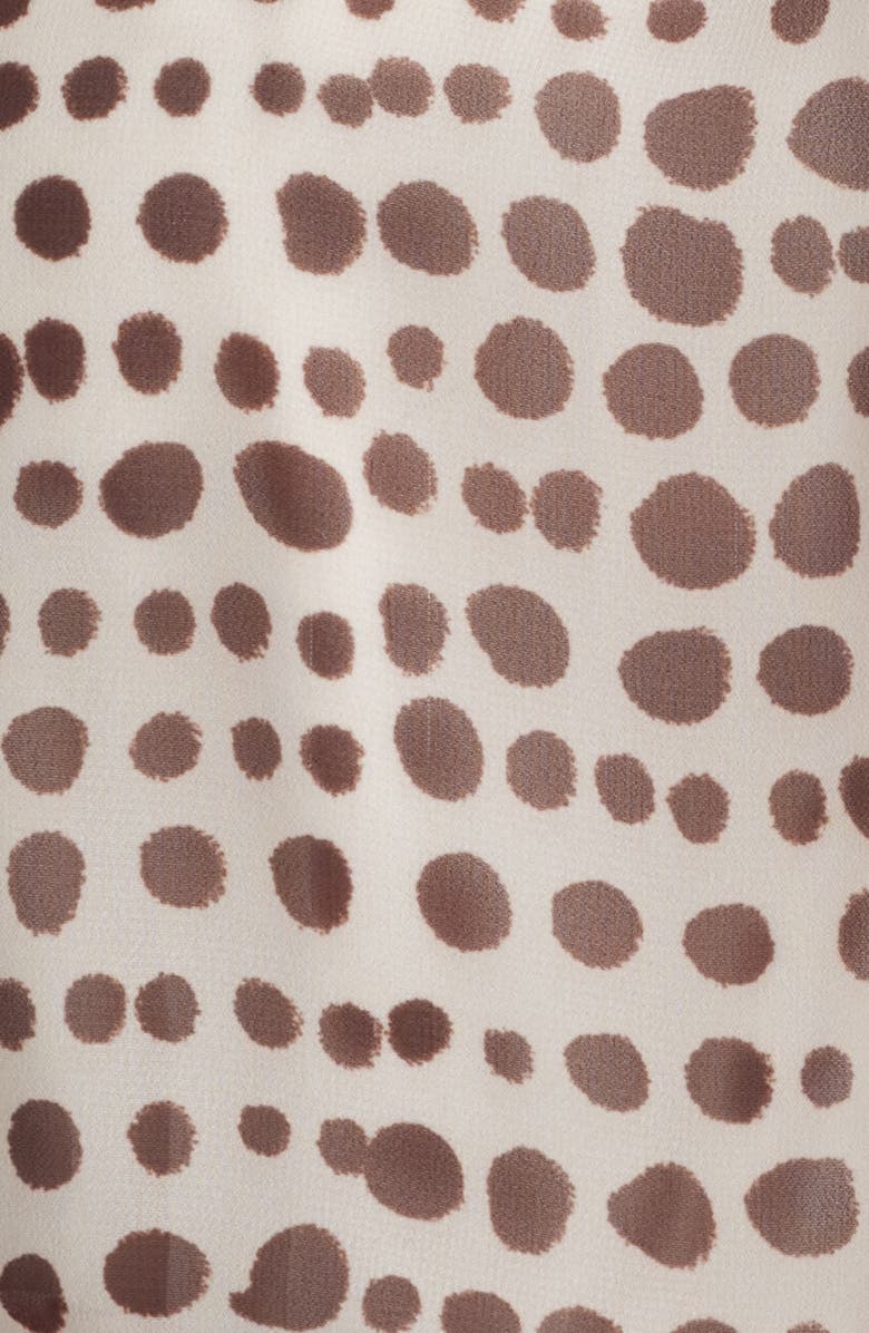 Julia Jordan Dot Print Tiered Chiffon Maxi Dress, Alternate, color, Cream Multi