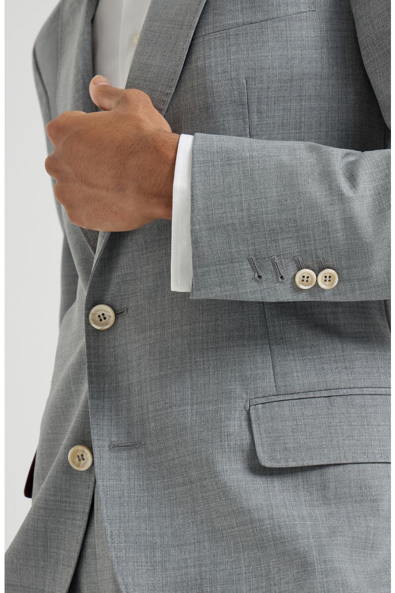Virgin wool blazer, Alternate, color, Grey