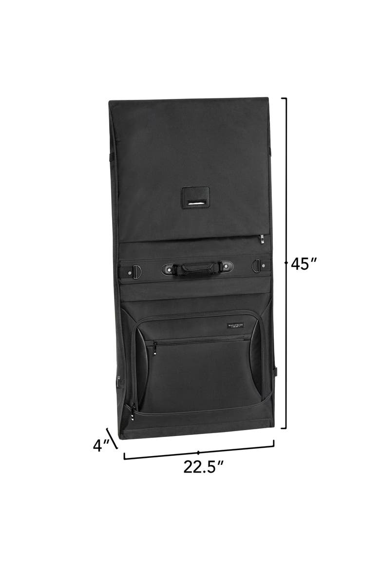 Solutions Premium Garment Bag with shoulder strap and multiple pockets, Alternate, color, Black