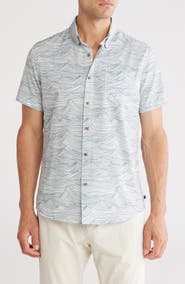 Union Print UB Tech Short Sleeve Stretch Aero Mesh Button-Up Shirt