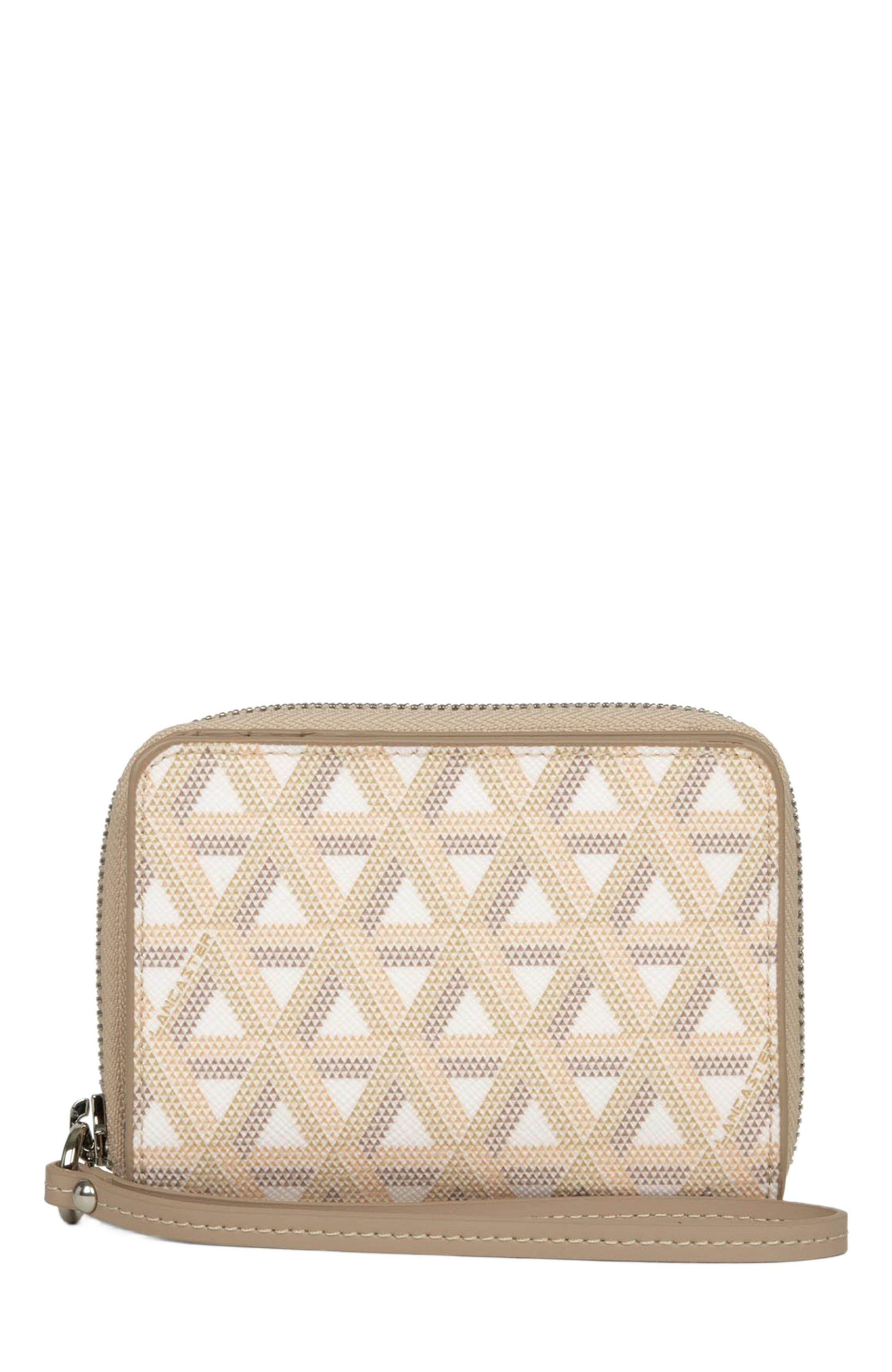 Lancaster Back-to-Back Zipped Wallet Ikon, Main, color, Beige