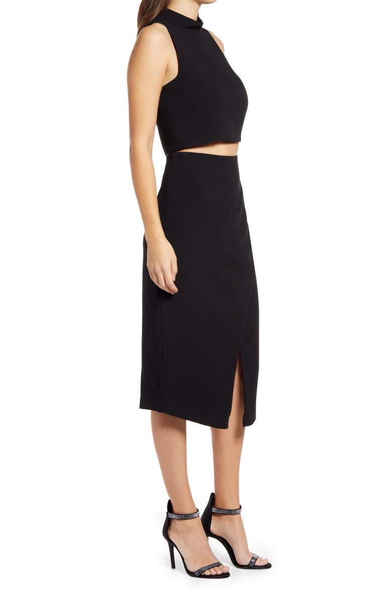Juma Two Piece Sleeveless Sheath Dress, Alternate, color, BLACK