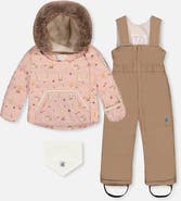 Deux par Deux Woodland Creature Waterproof Coat & Pants Two Piece Snowsuit