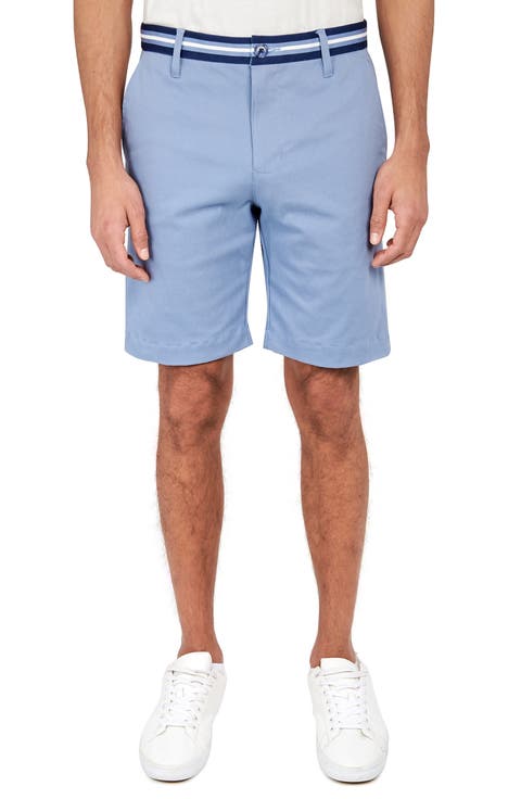 Slim Fit Solid Cotton Stretch Shorts