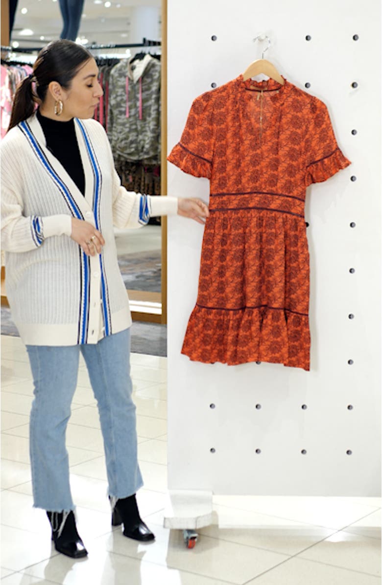 Print Flutter Sleeve Minidress, sales video thumbnail