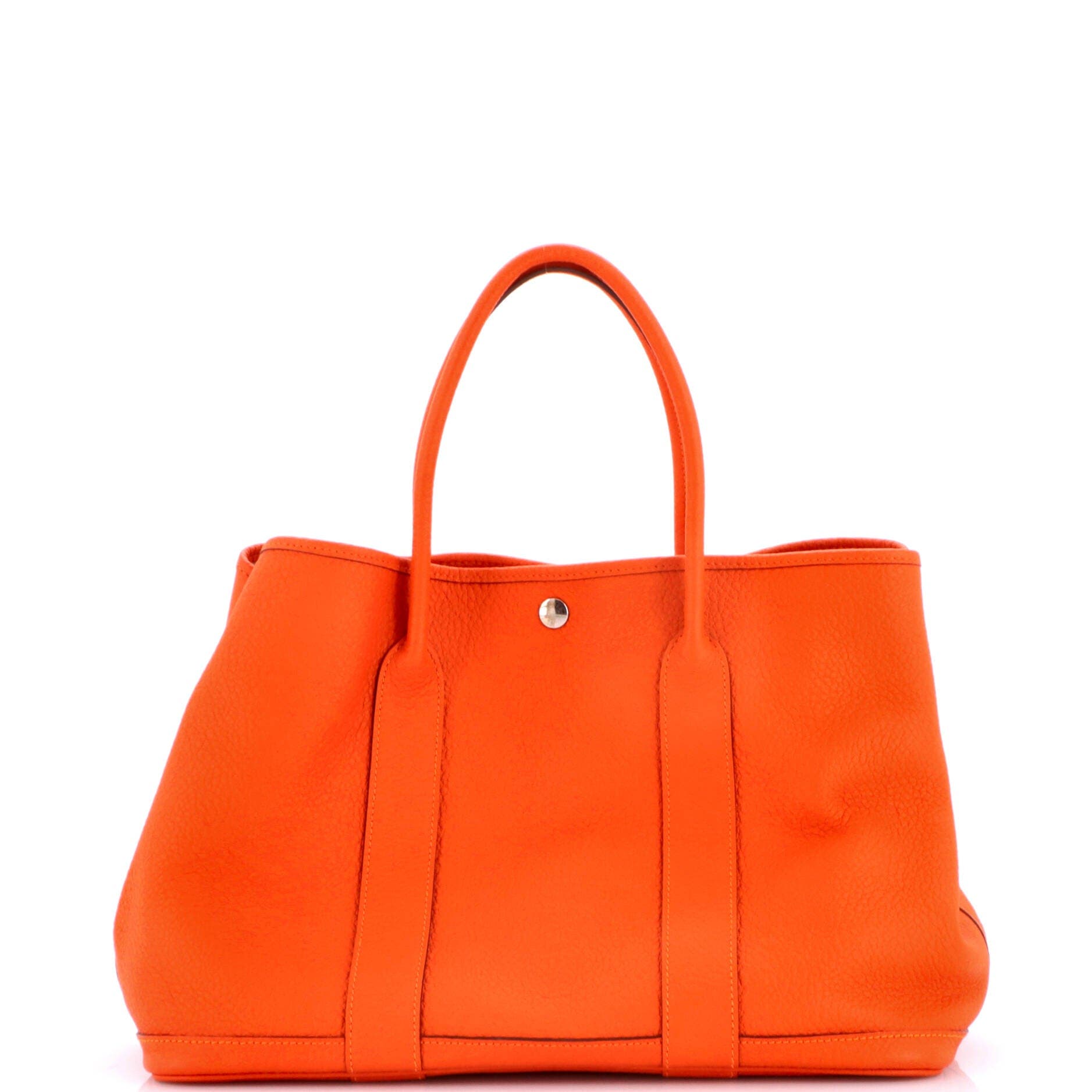Garden Party Tote Leather 36, Main, color, Orange