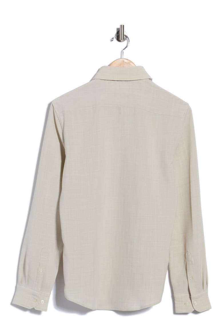Mélange Long Sleeve Button-Up Shirt, Alternate, color, BEIGE