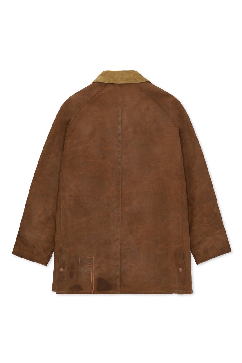 WFloriane Waxed Cotton Jacket, Alternate, color, Brown