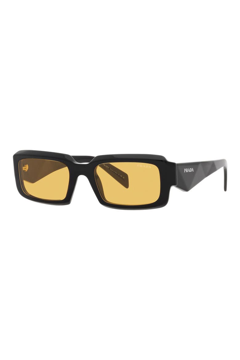 55mm Cat Eye Sunglasses, Alternate, color, BLACK YELLOW
