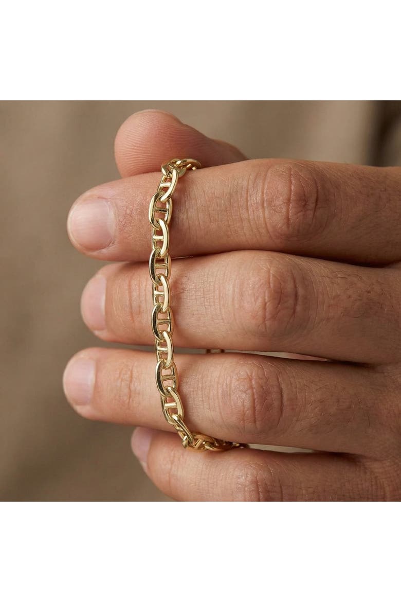Fremada 14k Gold Filled Men's 5.9mm Mariner Link Chain Necklace, Alternate, color, 14k Yellow Gold