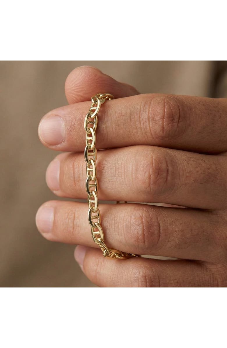 Bliss Diamond Fremada 14k Gold Filled Men's 5.9mm Mariner Link Chain Necklace, Alternate, color, 14K Yellow Gold