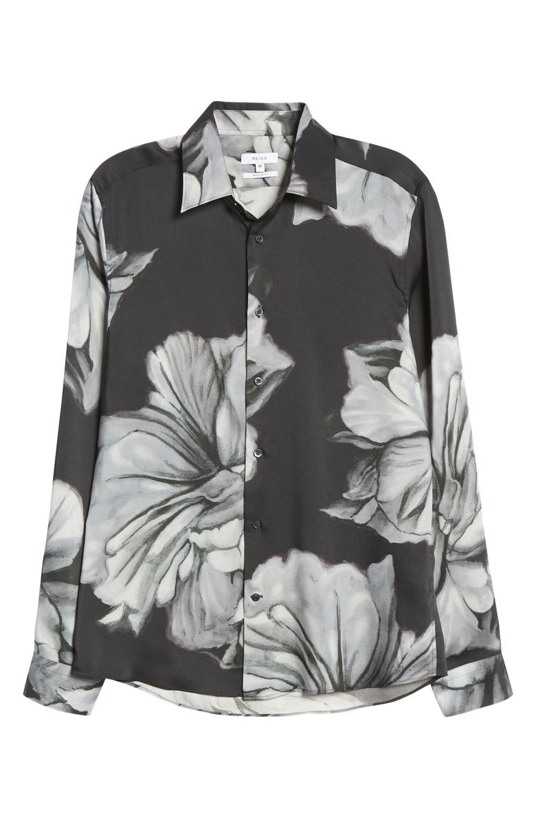 Reiss Shawn Floral Button-Up Shirt, Alternate, color, 