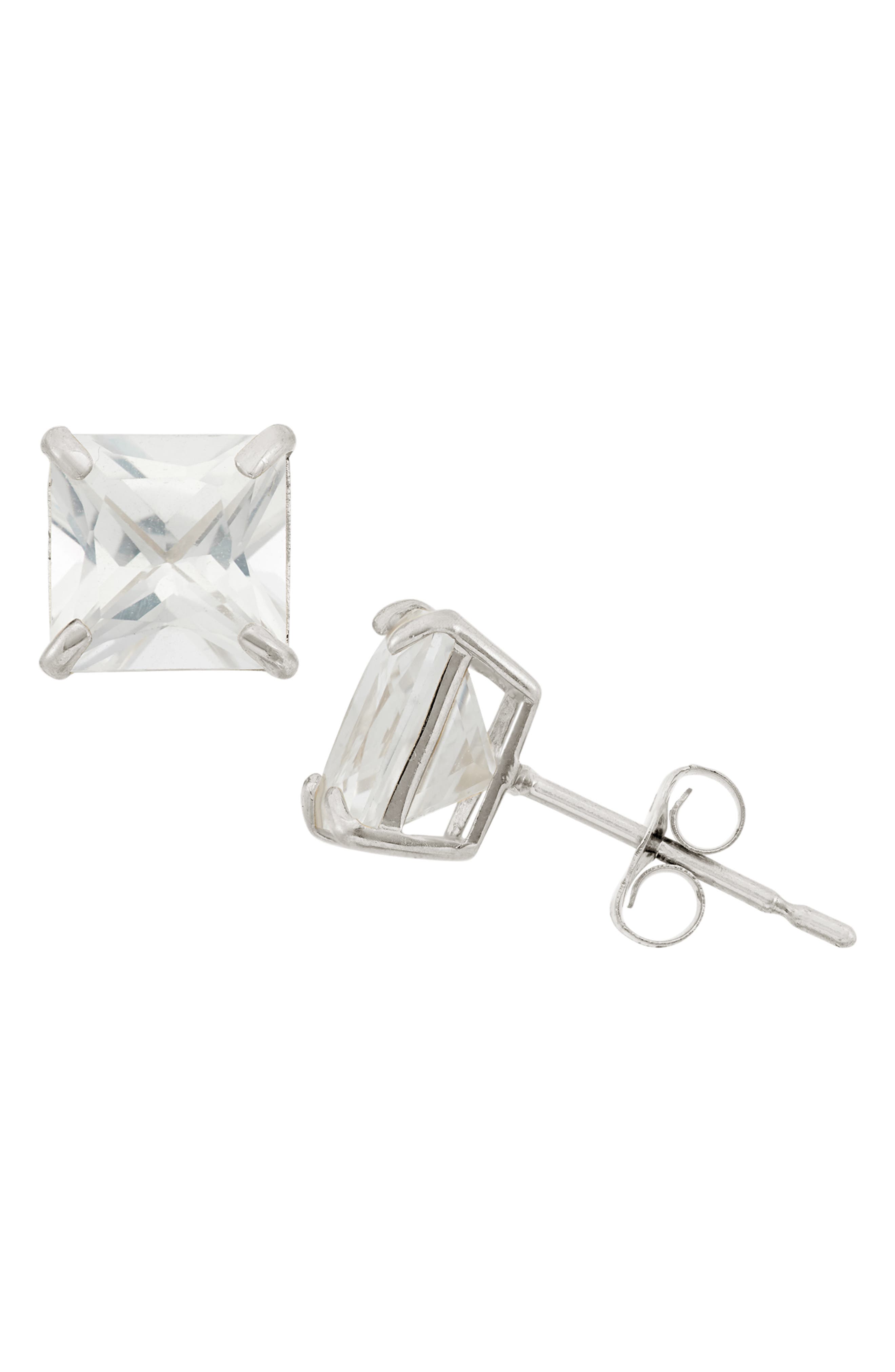 FUZION CREATIONS Princess Cut Stud Earrings