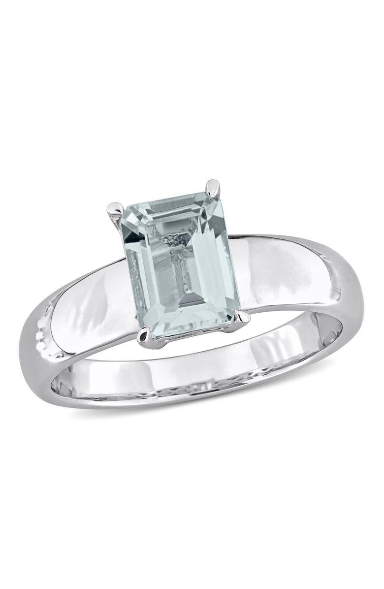Julianna B. Aquamarine Solitaire Ring 14k, Main, color,