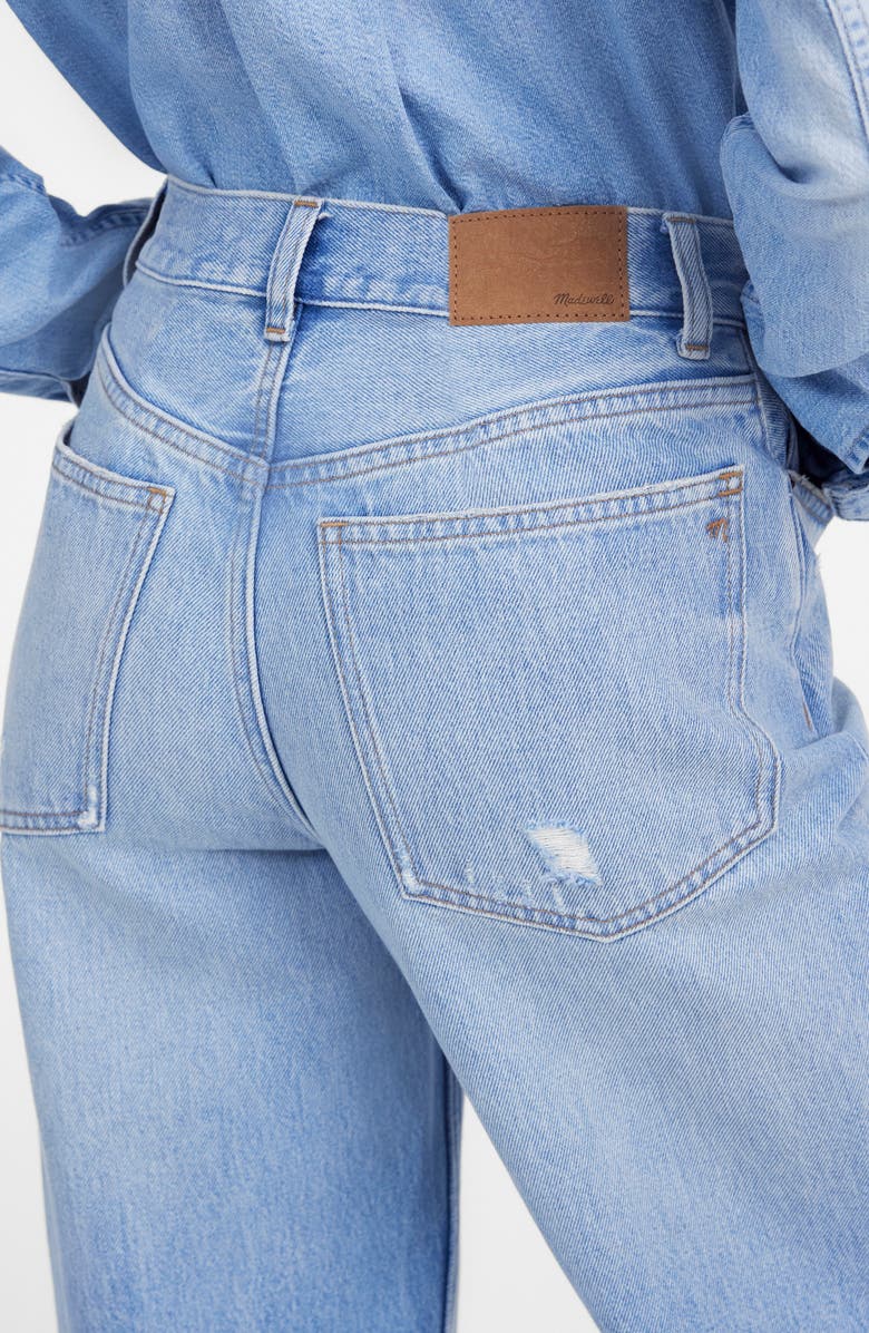 Madewell Low-Slung Ripped Baggy Jeans, Alternate, color, Hallstead Wash