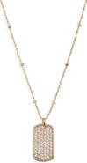 NORDSTROM RACK CZ Pavé ID Tag Pendant Necklace