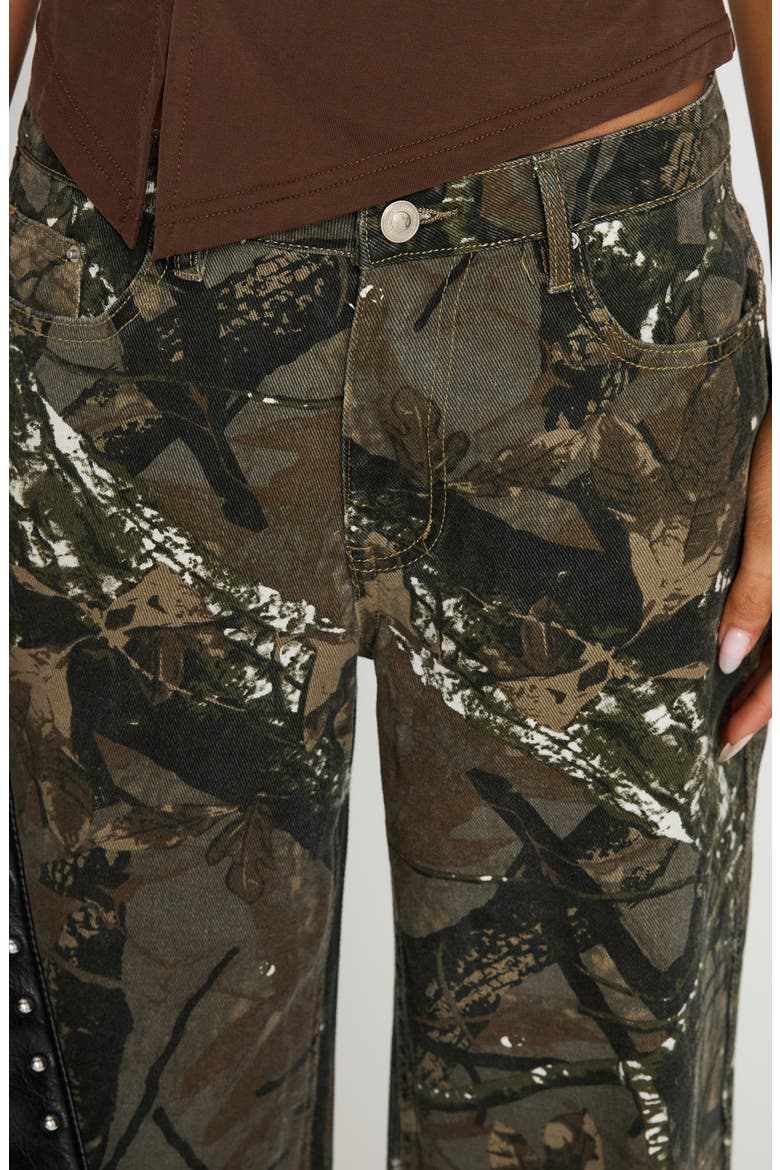 Raiders Mid Waist Straight Leg Jeans, Alternate, color, MULTI