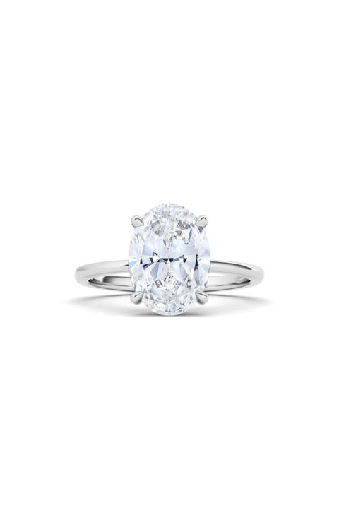 Oval Cut Lab Created Diamond Ring