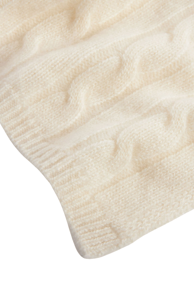 Italic Hallie and Cassie Cashmere Baby Blankets, Alternate, color, Camel / Cream