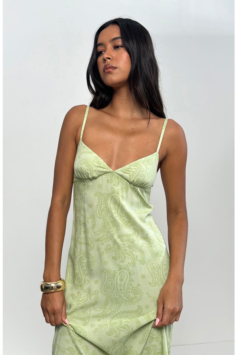 Sastra Paisley Midi Slipdress, Alternate, color, RETRO PAISLEY LIME
