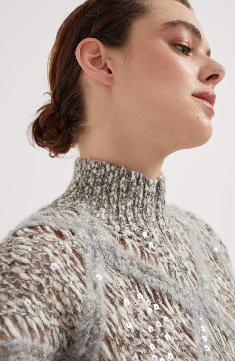 Brunello Cucinelli Dazzling Embroidery cardigan, Alternate, color, 