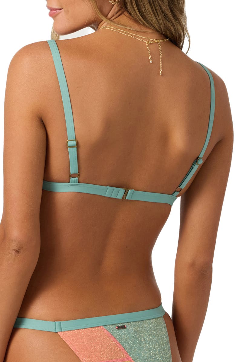 O'Neill Mirage Colorblock Paloma Bikini Top, Alternate, color,