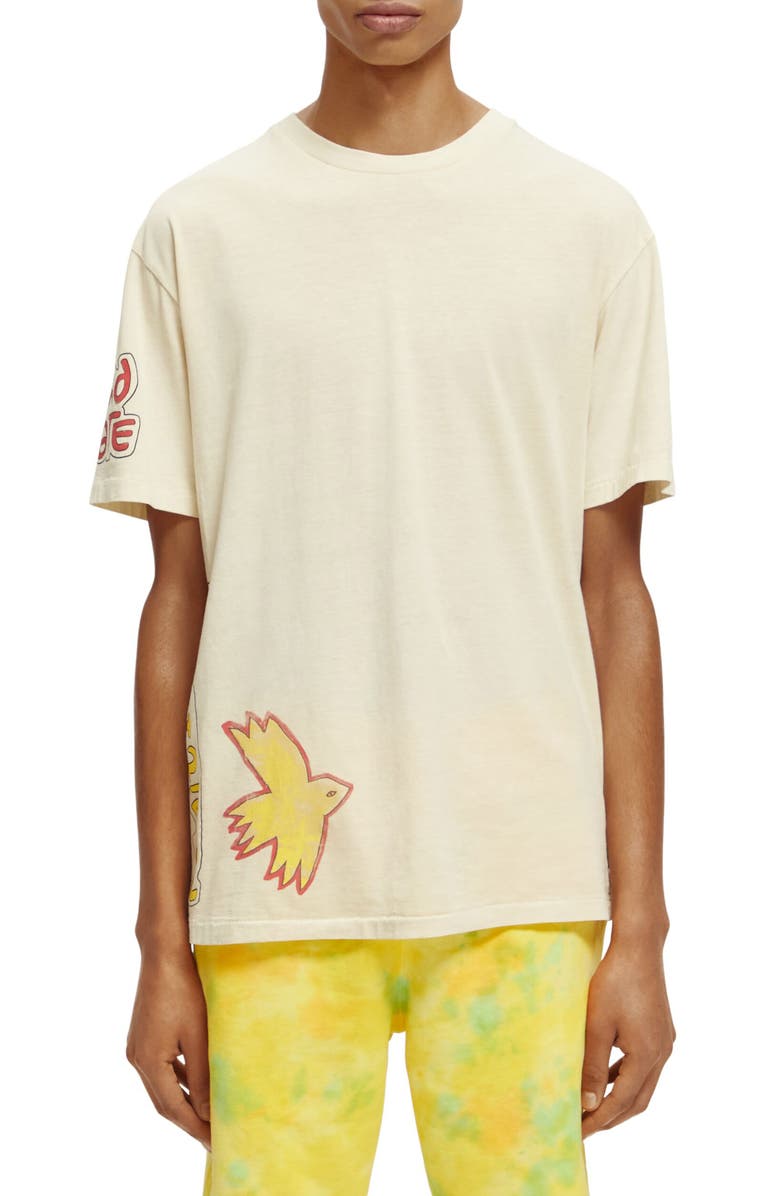 Scotch & Soda Heart of Amsterdam Organic Cotton Graphic T-Shirt, Main, color, 