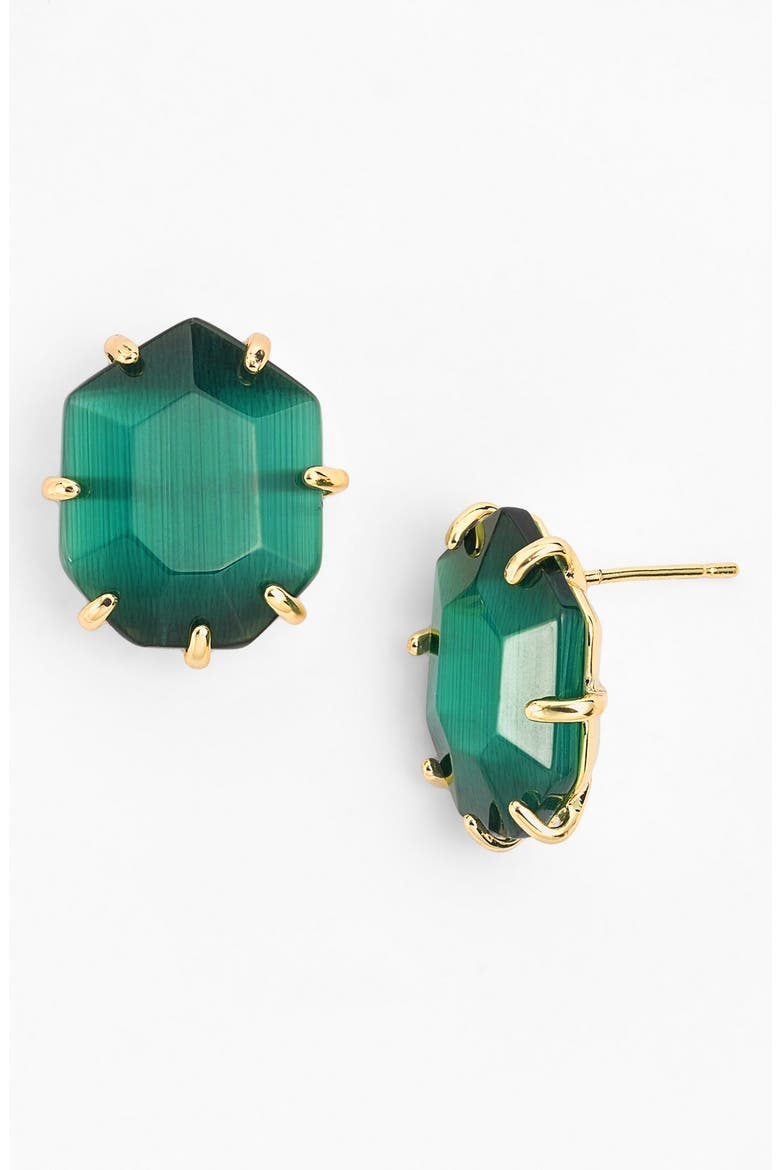 'Morgan' Stud Earring, Main, color, EMERALD