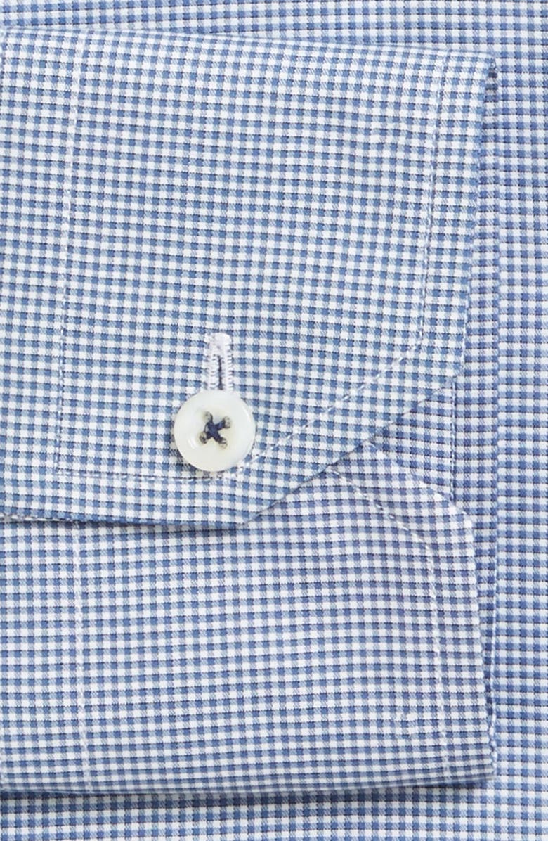 Robert Talbott Tailored Fit Check Dress Shirt, Alternate, color, Navy