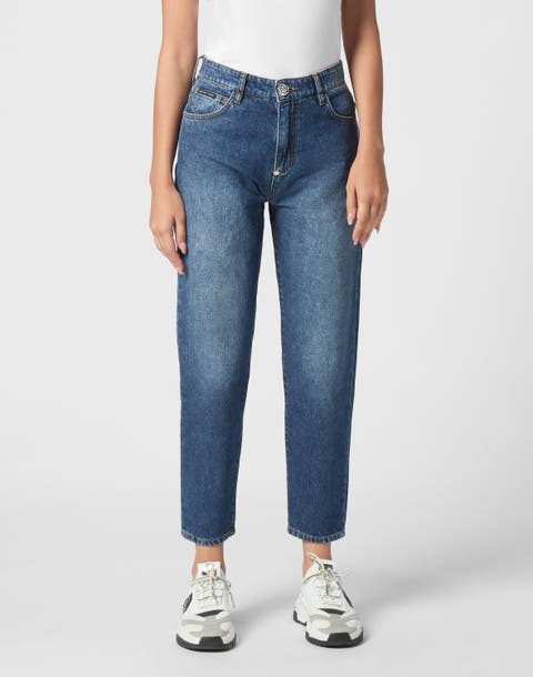 Denim Mom Fit Trousers Women