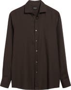 ZEGNA Cashco Cotton & Cashmere Button-Up Shirt
