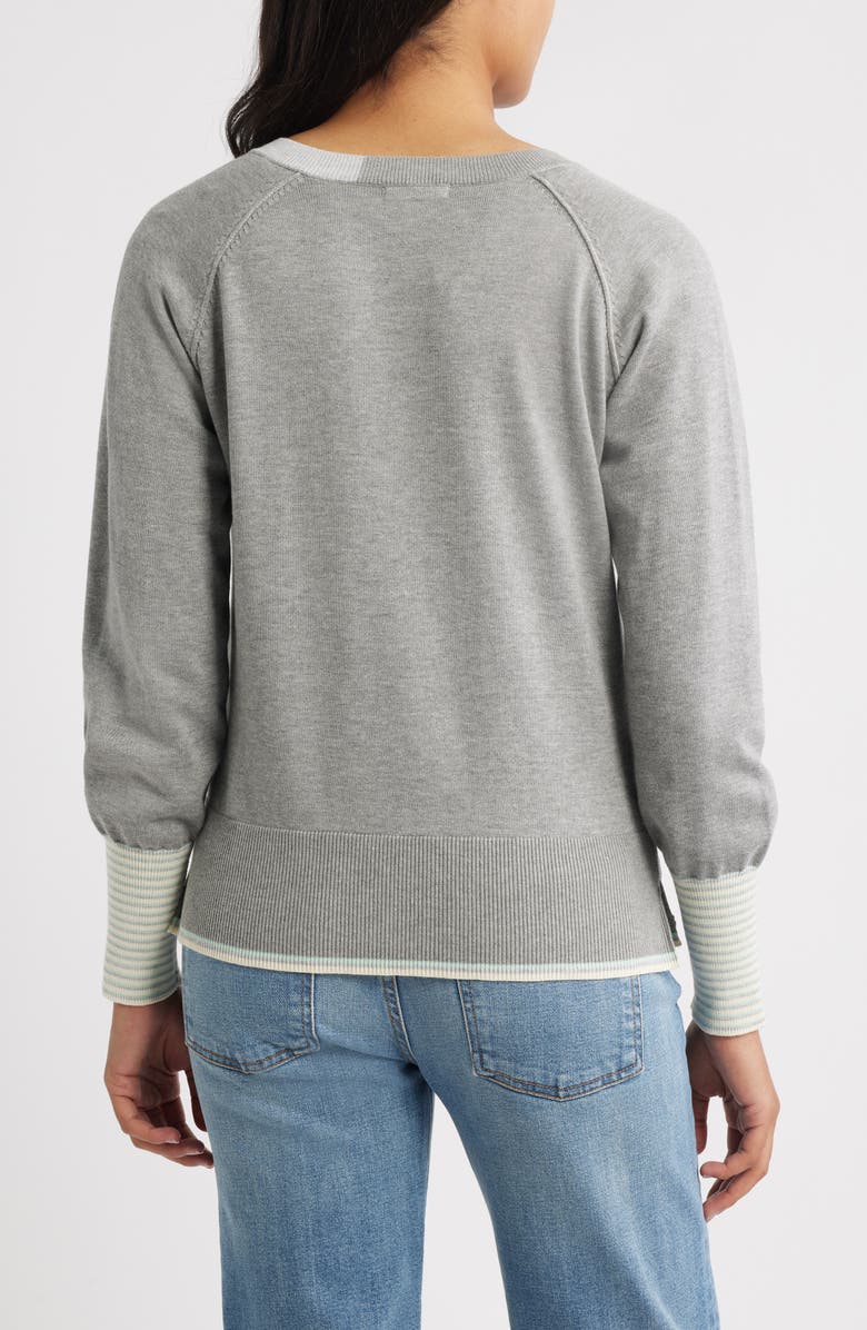 Hatley Cary V-Neck Sweater, Alternate, color, Charcoal Melange