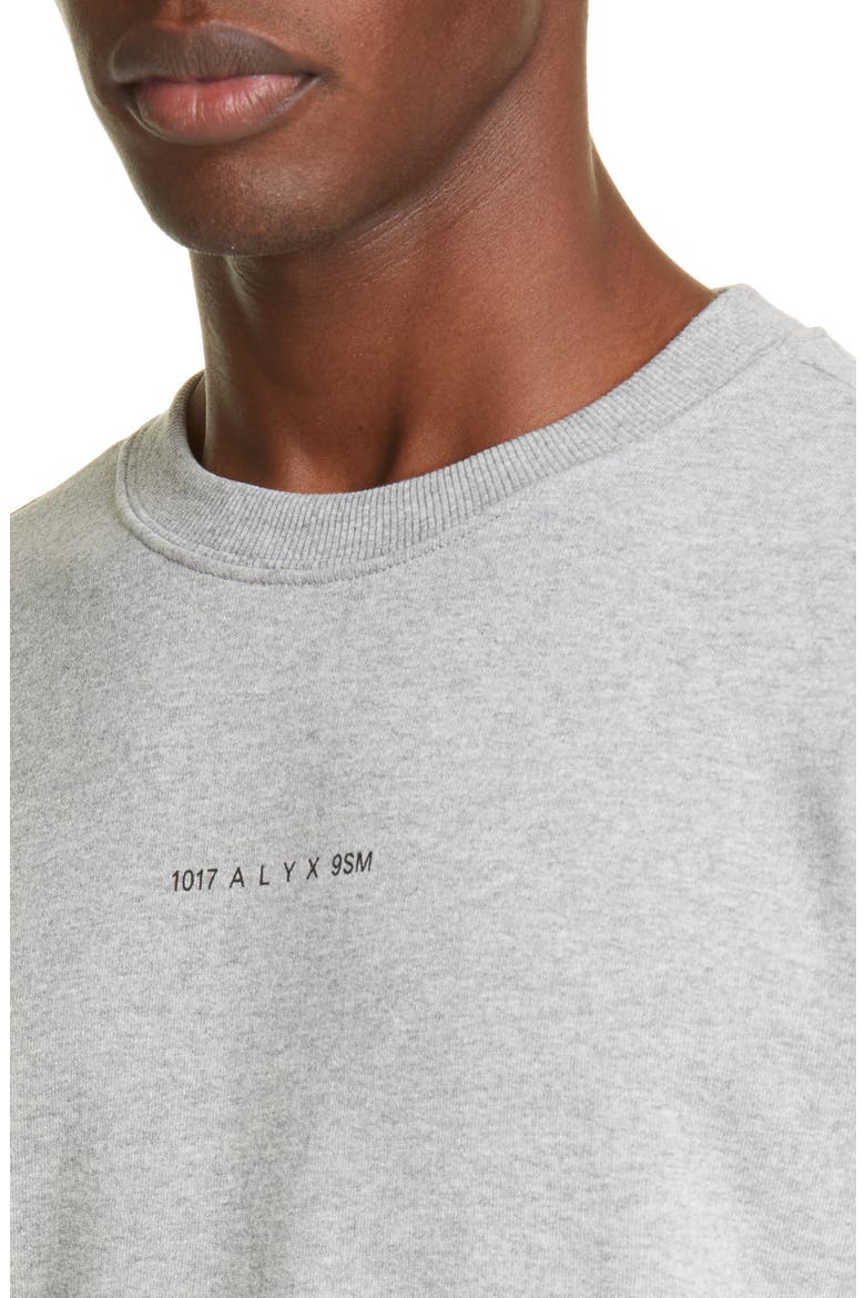 Crewneck Logo Sweatshirt, Alternate, color, GREY