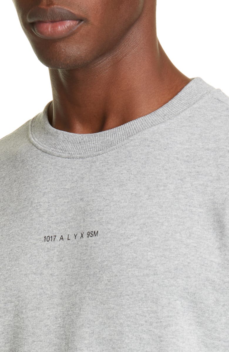 1017 ALYX 9SM Crewneck Logo Sweatshirt, Alternate, color,