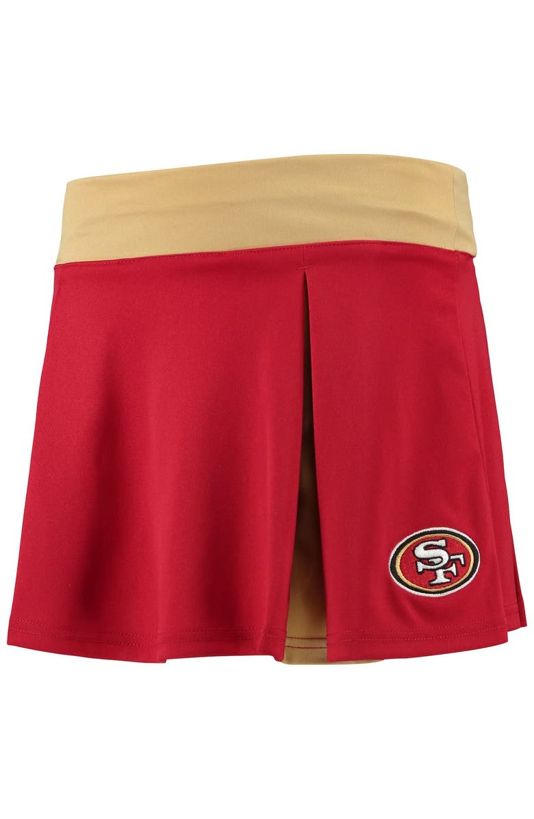Outerstuff Youth Scarlet/Gold San Francisco 49ers Spirit Cheer Two-Piece Cheerleader Set, Alternate, color, 