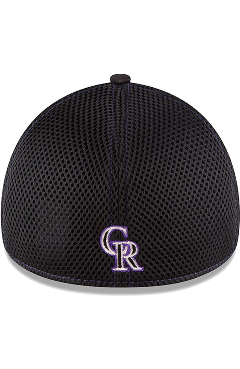 New Era Men's New Era Black Colorado Rockies Logo Neo 39THIRTY Flex Hat, Alternate, color,
